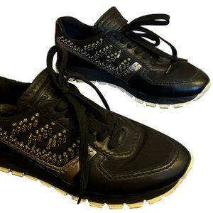 Prada Beaded Leather Sneakers